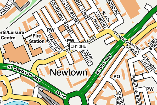 CH1 3HE map - OS OpenMap – Local (Ordnance Survey)