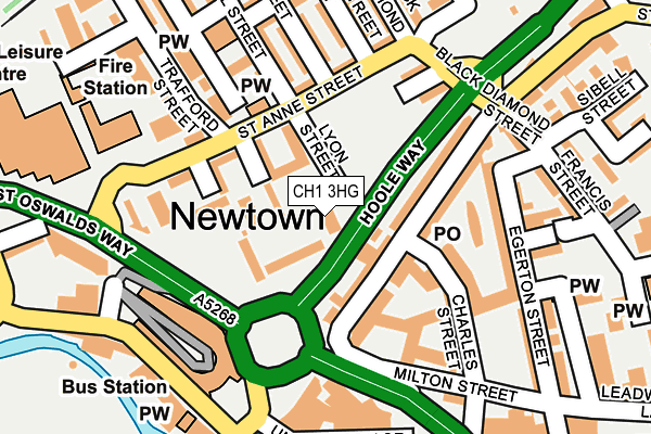 CH1 3HG map - OS OpenMap – Local (Ordnance Survey)