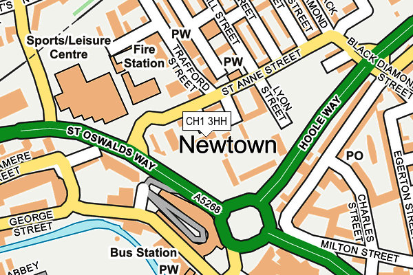 CH1 3HH map - OS OpenMap – Local (Ordnance Survey)