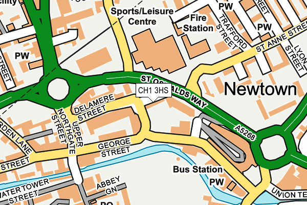 CH1 3HS map - OS OpenMap – Local (Ordnance Survey)