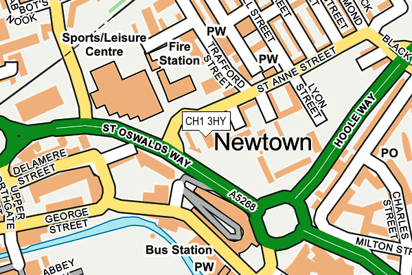 CH1 3HY map - OS OpenMap – Local (Ordnance Survey)