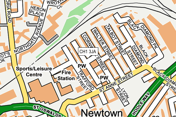 CH1 3JA map - OS OpenMap – Local (Ordnance Survey)