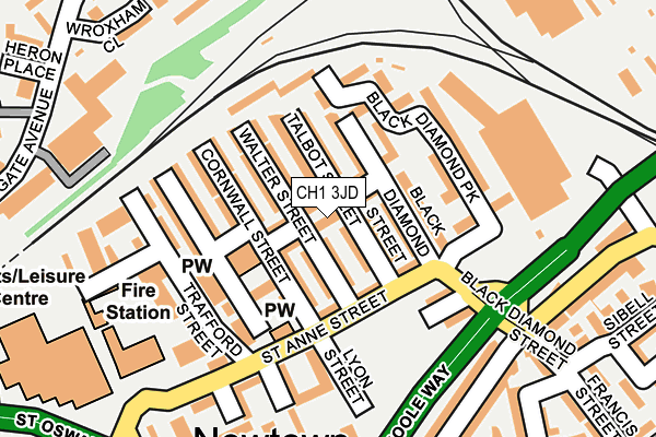 CH1 3JD map - OS OpenMap – Local (Ordnance Survey)