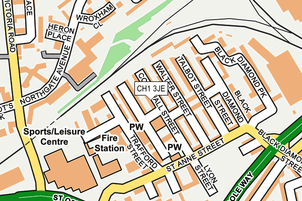 CH1 3JE map - OS OpenMap – Local (Ordnance Survey)