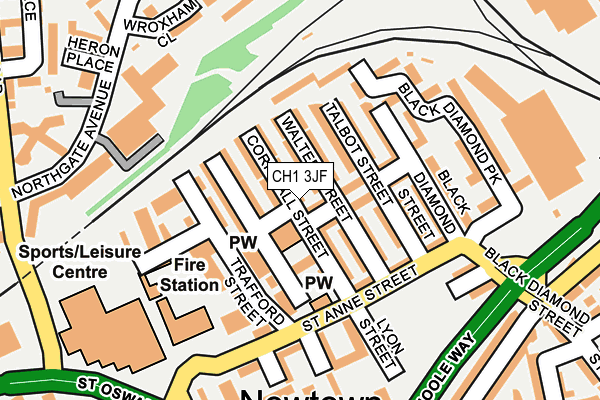 CH1 3JF map - OS OpenMap – Local (Ordnance Survey)