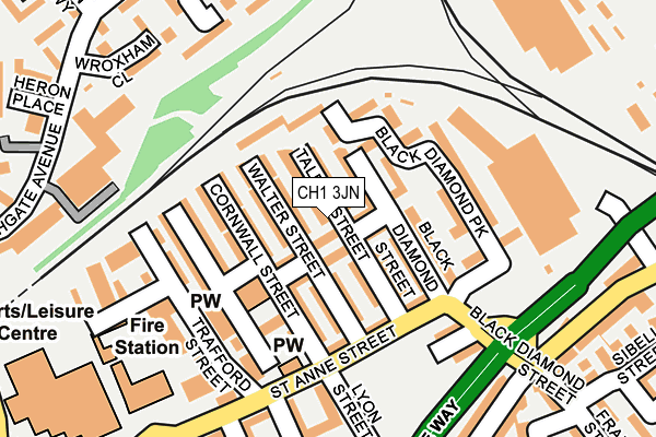 CH1 3JN map - OS OpenMap – Local (Ordnance Survey)