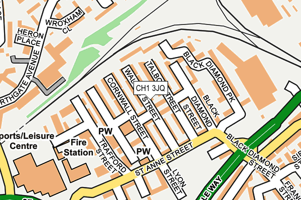 CH1 3JQ map - OS OpenMap – Local (Ordnance Survey)