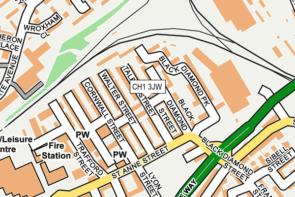 CH1 3JW map - OS OpenMap – Local (Ordnance Survey)