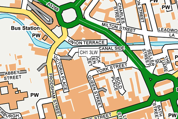 CH1 3LW map - OS OpenMap – Local (Ordnance Survey)