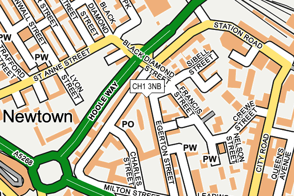 CH1 3NB map - OS OpenMap – Local (Ordnance Survey)