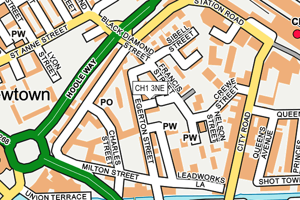 CH1 3NE map - OS OpenMap – Local (Ordnance Survey)