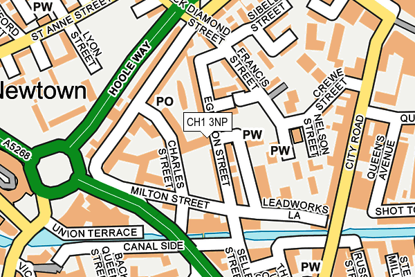 CH1 3NP map - OS OpenMap – Local (Ordnance Survey)