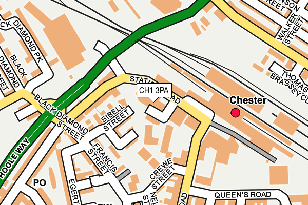 CH1 3PA map - OS OpenMap – Local (Ordnance Survey)