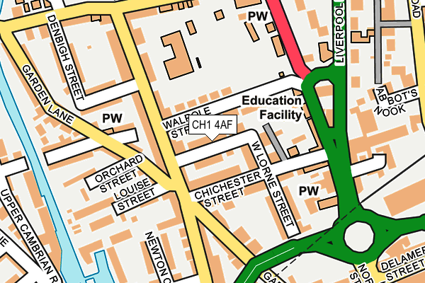 CH1 4AF map - OS OpenMap – Local (Ordnance Survey)