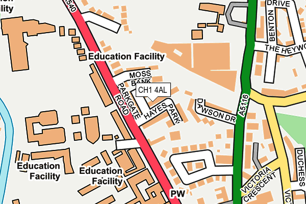 CH1 4AL map - OS OpenMap – Local (Ordnance Survey)