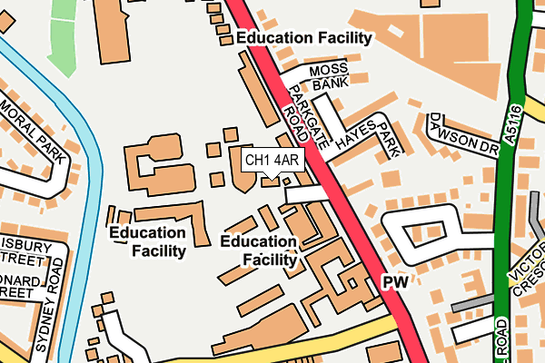 CH1 4AR map - OS OpenMap – Local (Ordnance Survey)