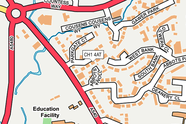 CH1 4AT map - OS OpenMap – Local (Ordnance Survey)