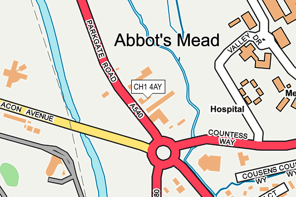 CH1 4AY map - OS OpenMap – Local (Ordnance Survey)