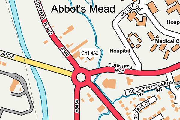 CH1 4AZ map - OS OpenMap – Local (Ordnance Survey)