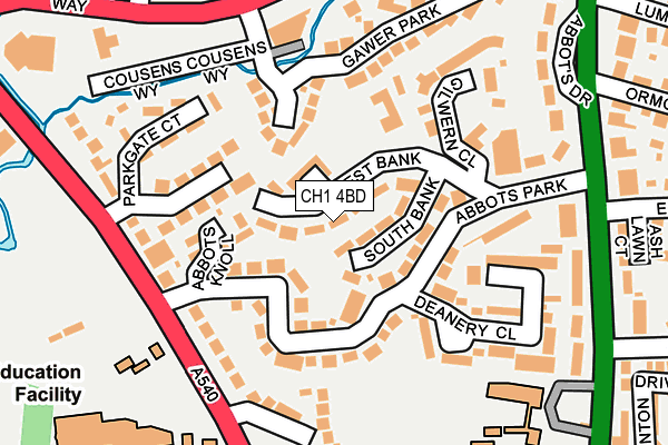 CH1 4BD map - OS OpenMap – Local (Ordnance Survey)