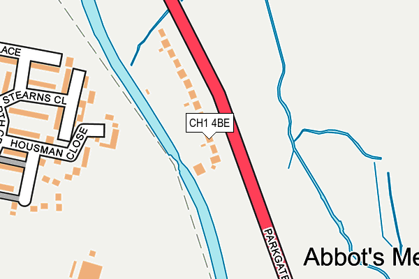 CH1 4BE map - OS OpenMap – Local (Ordnance Survey)