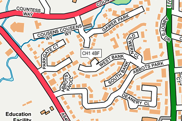 CH1 4BF map - OS OpenMap – Local (Ordnance Survey)