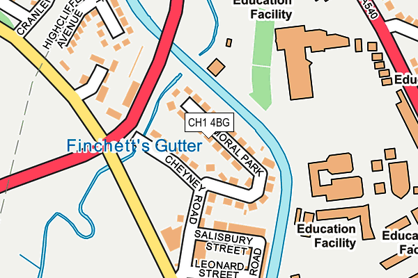 CH1 4BG map - OS OpenMap – Local (Ordnance Survey)