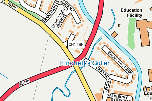 CH1 4BH map - OS OpenMap – Local (Ordnance Survey)