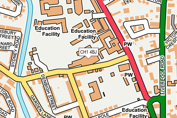 CH1 4BJ map - OS OpenMap – Local (Ordnance Survey)