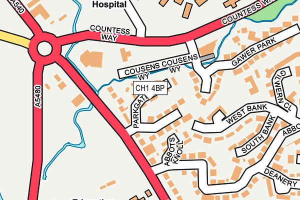 CH1 4BP map - OS OpenMap – Local (Ordnance Survey)