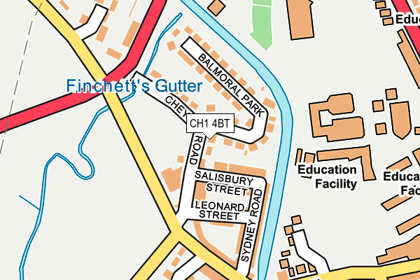 CH1 4BT map - OS OpenMap – Local (Ordnance Survey)