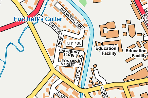 CH1 4BU map - OS OpenMap – Local (Ordnance Survey)