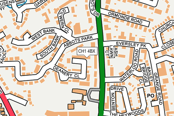CH1 4BX map - OS OpenMap – Local (Ordnance Survey)