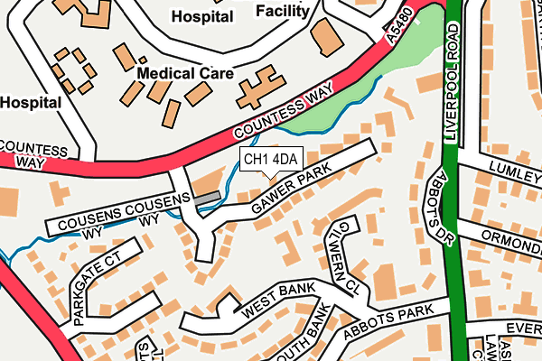 CH1 4DA map - OS OpenMap – Local (Ordnance Survey)