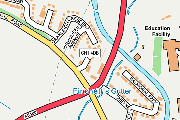 CH1 4DB map - OS OpenMap – Local (Ordnance Survey)