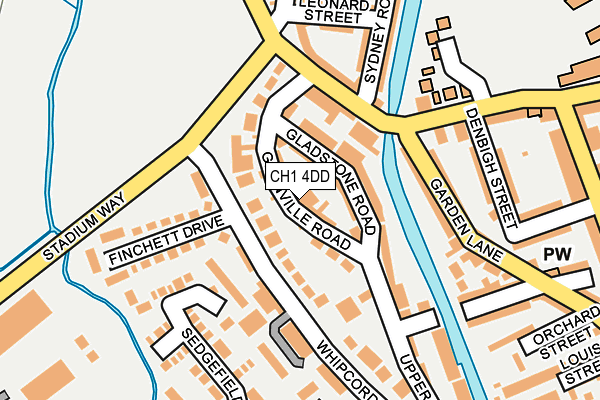 CH1 4DD map - OS OpenMap – Local (Ordnance Survey)