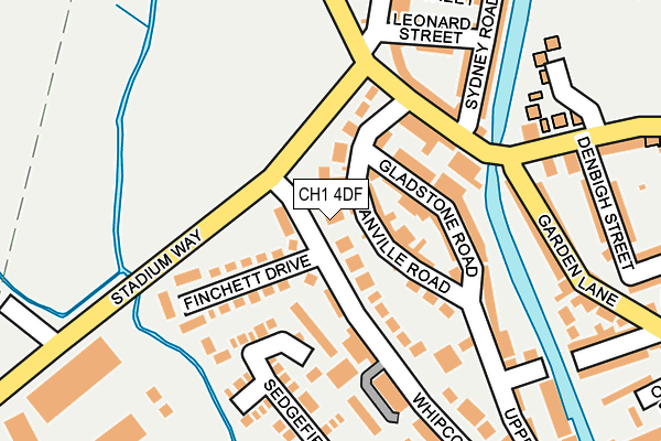 CH1 4DF map - OS OpenMap – Local (Ordnance Survey)