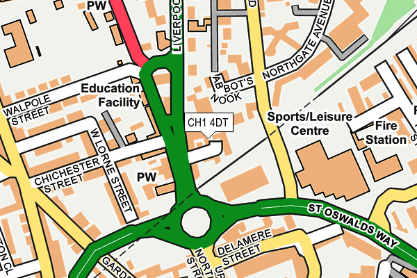 CH1 4DT map - OS OpenMap – Local (Ordnance Survey)