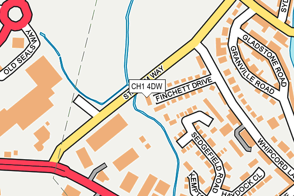 CH1 4DW map - OS OpenMap – Local (Ordnance Survey)