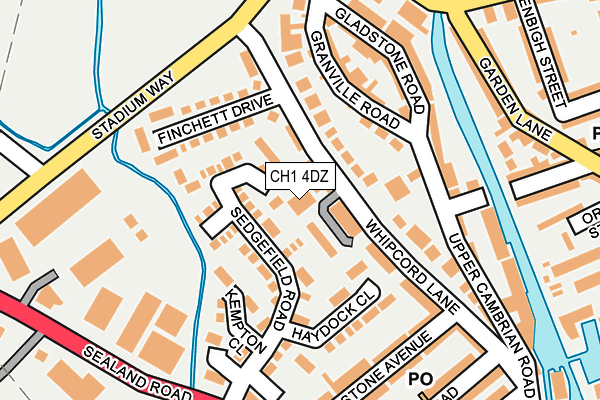 CH1 4DZ map - OS OpenMap – Local (Ordnance Survey)
