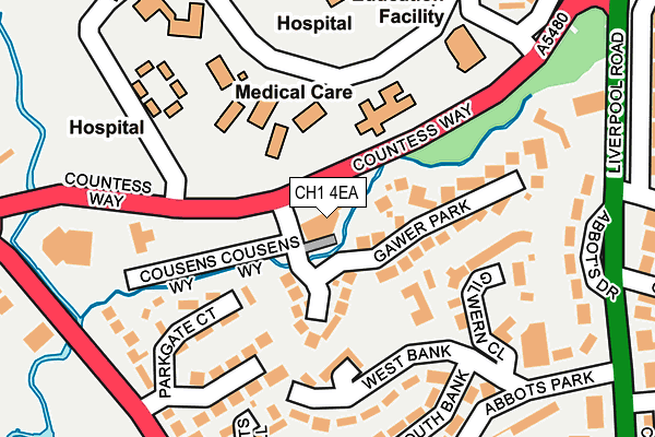 CH1 4EA map - OS OpenMap – Local (Ordnance Survey)