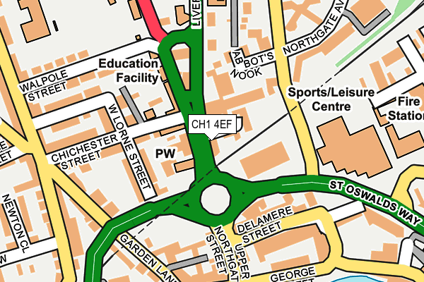 CH1 4EF map - OS OpenMap – Local (Ordnance Survey)