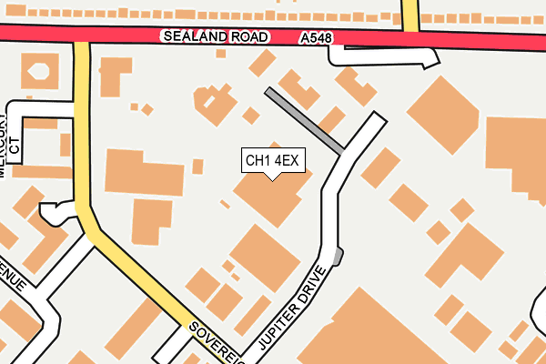 CH1 4EX map - OS OpenMap – Local (Ordnance Survey)
