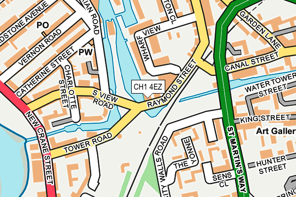 CH1 4EZ map - OS OpenMap – Local (Ordnance Survey)