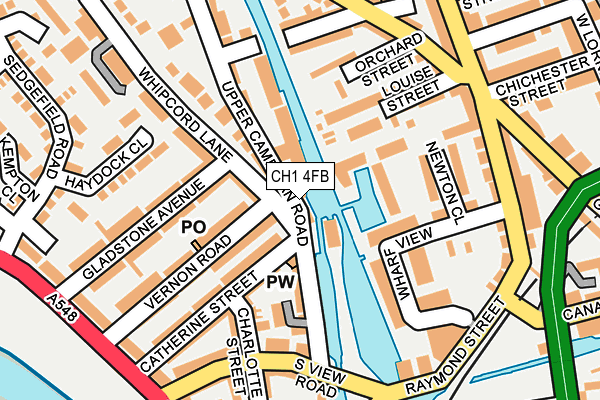 CH1 4FB map - OS OpenMap – Local (Ordnance Survey)
