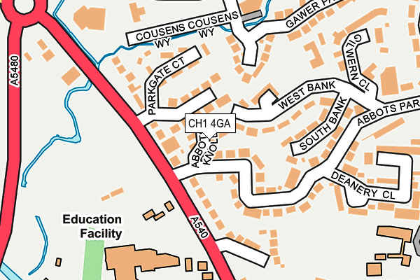 CH1 4GA map - OS OpenMap – Local (Ordnance Survey)