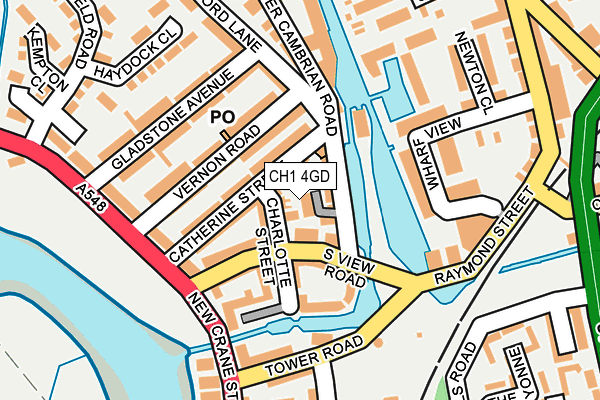CH1 4GD map - OS OpenMap – Local (Ordnance Survey)