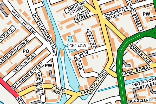 CH1 4GW map - OS OpenMap – Local (Ordnance Survey)