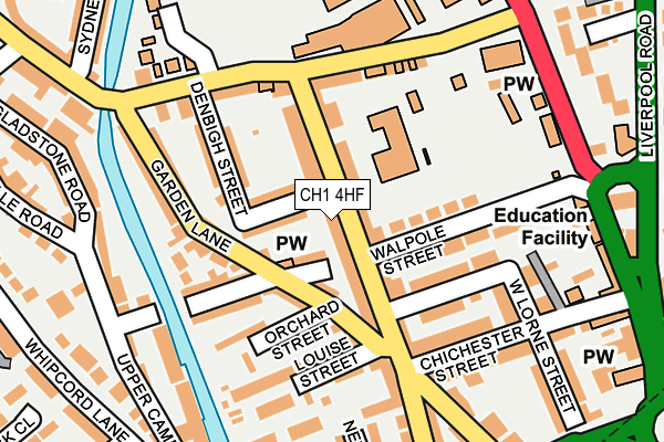 CH1 4HF map - OS OpenMap – Local (Ordnance Survey)