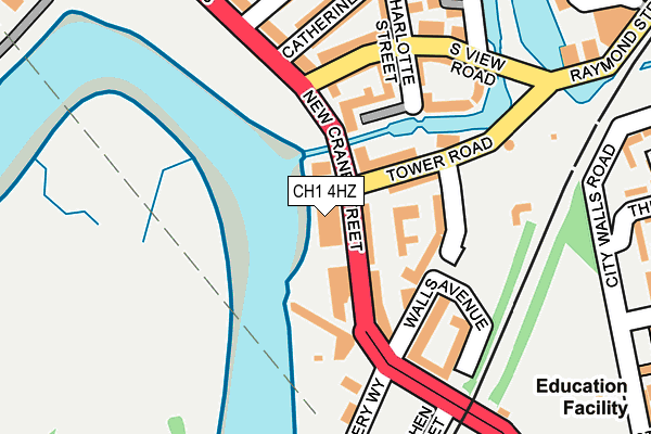 CH1 4HZ map - OS OpenMap – Local (Ordnance Survey)